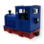 Locomotive Gmeinder en bleu avec châssis rouge - Minitrains 5013 - HOe 1/87