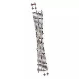 Grande Traversée Jonction Double DKW10 Roco 42496 - R 959 mm - 10° - HO : 1/87 - Code 83