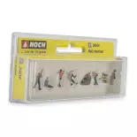 Pack of 6 woodworking figures NOCH 36616 - N : 1/160