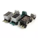 Conteneur de fret : charbon, poutres, gravats - Artitec 487.801.02 - HO 1/87