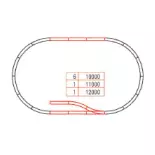 LGB 19901 railset met buffer en schakelaar - G 1/22,5 - 9 items