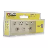 Pack of 7 NOCH 44251 - Z 1/220 - brown and white cows