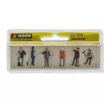 Batch of 6 figures, construction workers NOCH 15110 - HO : 1/87
