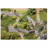 Set of grey stone staircases Faller 180378 - HO: 1/87 - EP I