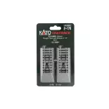 2 rails droits Unitrack (S109B) avec butée tampon - Kato 2-170 - HO 1/87