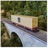 Containerwagen 40' Sgmms MEDWAY SUDEXPRESS S450127 - HO 1/87 - EP VI