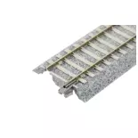 4 rails droits Unitrack (S369PC) CS 369mm - Kato 2-181 - HO 1/87
