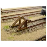 Lot de 12 heurtoirs classiques - Bois Modélisme 113010 - HO 1/87