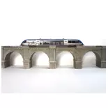 Uitbreiding voor 1-sporig stenen viaduct - 160MM - Wood Model 109011 - HO : 1/87