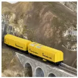 2 wagons nettoyeurs de voies - Lux Modellbau 9660 - HO 1/87 - 3R