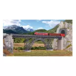 Müngstertal viaduct KIBRI 39704 with steel beam - HO 1/87 - 675 x 65 x 165 mm