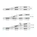 Straight Rail DG1 Wooden Sleepers - 119 mm - ROCO 42411 - HO 1/87 - Code 83