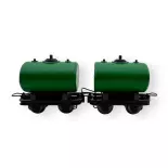 2 wagons citernes verts - Minitrains 5112 - HOe 1/87 - 2R