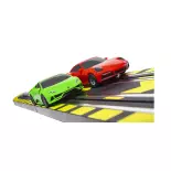 Coffret Super Speed Race - Lamborghini VS Porsche - Alimentation à Piles - Scalextric G1178P - Echelle 1/64