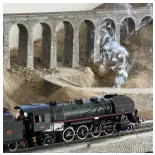 Locomotive à vapeur 141.R.1244 - Trix 25141 - HO 1/87 - SNCF - Ep VI - Digital sound fumigène - 2R