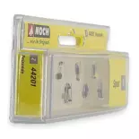 Pack of 6 travellers with cases NOCH 44201 - Z 1/220th