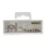 Miniaturtiere | Set 20 Schafe schwarzer Kopf Faller 155906 - N: 1/160