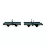 Lote de 2 vagones de carga de troncos - Ree Models VM-036 - HO/HOe/HOm 1/87 - CFD - Ep III - 2R