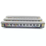 Set 3 Voitures Voyageurs Vtu "TER Alsace" Ls Models 41209 - HO 1/87 - SNCF - EP VI