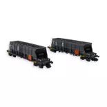 Set 2 wagons trémies Faoos Arnold "Capcol/EDF" HN6550 SCNF - N 1/160 - EP IV