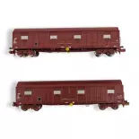 Coffret wagons couverts Trains160 16022 - N 1/160 - SNCF