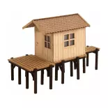 Une cabane de pêche NOCH 14691 - N 1/160 - 44x20x30 mm