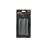 2 rails incurvés Unitrack (R867-10) 10 degrés - Kato 2-290 - HO 1/87