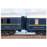 Coffret de 2 voitures-lits - Acme 55278 - HO 1/87 - CIWL/FS - Ep IV - 2R