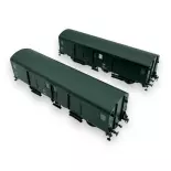 Set di 2 furgoni tipo Dqd2m - Models World 30305 - HO 1/87 - SNCF - Ep III - 2R