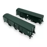 Set of 2 Dqd2m type vans - Models World 30305 - HO 1/87 - SNCF - Ep III - 2R