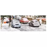  3 voitures sous la neige - BUSCH BU89010 - HO 1/87 