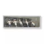 Lot de 5 chefs cuisiniers II PREISER 10330 - HO 1/87