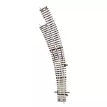 Aiguillage courbe à gauche BWl5/6 Roco 42470 - R5 542,8 mm- 30° - HO : 1/87 - Code 83