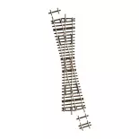 Croisement 15° 230 mm K15 Roco 42497 - HO : 1/87 - Code 83