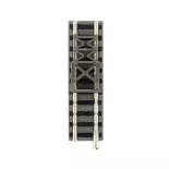 Ballasted straight track with buffer - 57.5mm Fleischmann 9116 - N : 1/160 - Code 80