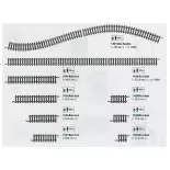 Rail droit variable - Minitrix TR149875 - 86.5 à 120 mm - N : 1/160 - code 80 - 2R 