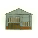 Half gable workshop - BOIS MODELISME 106016 - HO 1/87th - 122x24x98mm