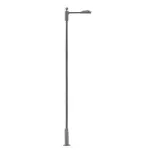 Set de 3 lampadaires modernes avec LED - HO 1/87 - Faller 180102