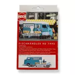 Scénette Poissonnier | Vendeur voiture & étale BUSCH 7990 HO 1/87