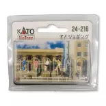 Pack of 6 footing figures Kato 24216 - N 1/160 - miniature figures