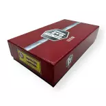 Coffret FNC autorail XBD-5660 avec sa remorque XRBD-9210 livrée rouge/crème toit crème à faces latérales ondulées du dépôt de Toulouse