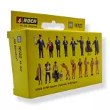 Pack XL 18 Figurines "À la gare" NOCH 16122 - HO 1/87ème