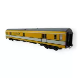 Voiture postale PA UIC livrée jaune/blanche toit gris, bogies Y24X - LS Models 40428 - HO 1/87 - SNCF - Ep IV - 2R