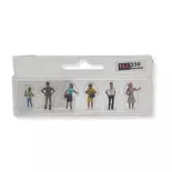 Set of 6 figures, men and women SAI 330 - HO : 1/87