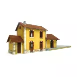 Gare des Chemins de Fer Départementaux - BOIS MODÉLISME 101025 - Échelle HO 1/87 - 314 x 83 x 100 mm