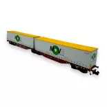 Containertragwagen Sggmrss 90 Touax - Ree Modelle NW-209 - N 1/160 - SNCF - Ep V/VI - 2R