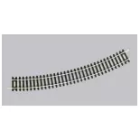 Rail courbe R4 546 mm & 30° PIKO 55214 | HO 1/87 - Code 100
