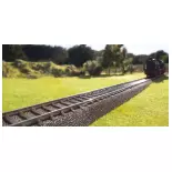 Gebogen rail R2 24,3° Trix 62224 - Straal 437,5 mm - HO: 1/87 - Code 83 - Spoor C