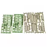 Model garden fence with green and grey livery - MKD 2022 - HO 1/87 -