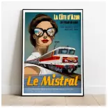 Poster Le Mistral -1950-82- 800Tonnes 8TLEMISTRAL SNCF - A2 42.0x59.4 cm